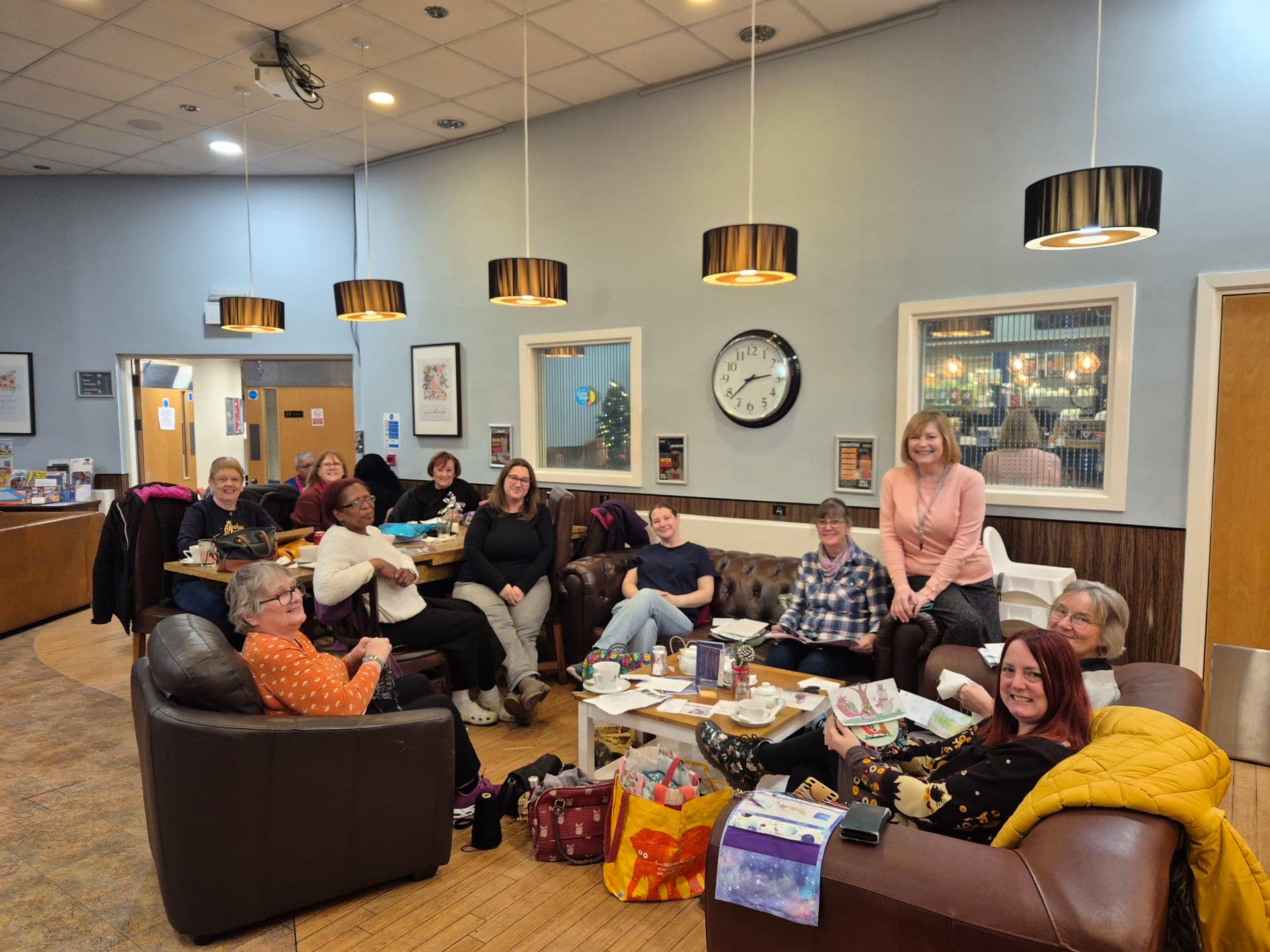 The Crafternoon group crafting together